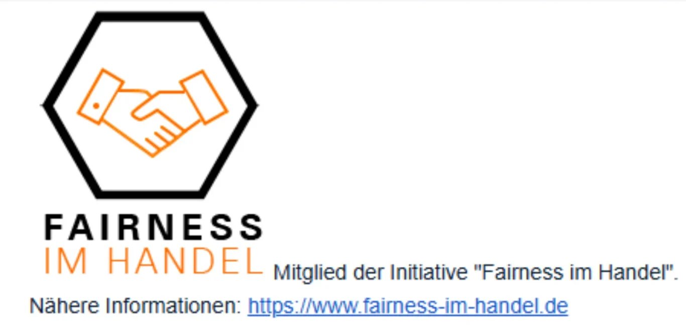 Logo der Initiative Fairness im Handel mit Handschlag-Symbol – SHINDOD steht für transparente und faire Geschäftspraktiken