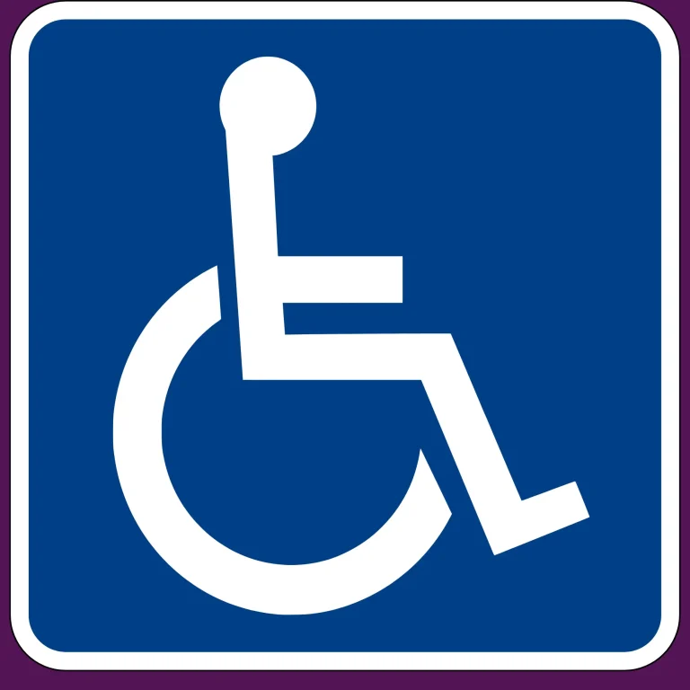 Internationales Symbol für Barrierefreiheit mit Rollstuhlsymbol – SHINDOD achtet auf digitale Zugänglichkeit für alle Nutzer